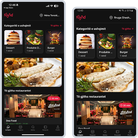 Home Screen of application